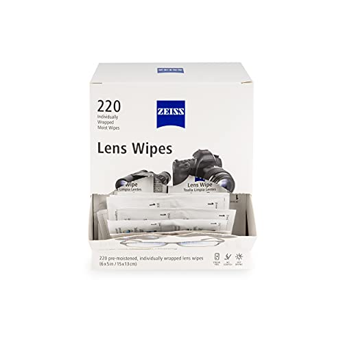 Zeiss Lens Wipes, White, 220 Count