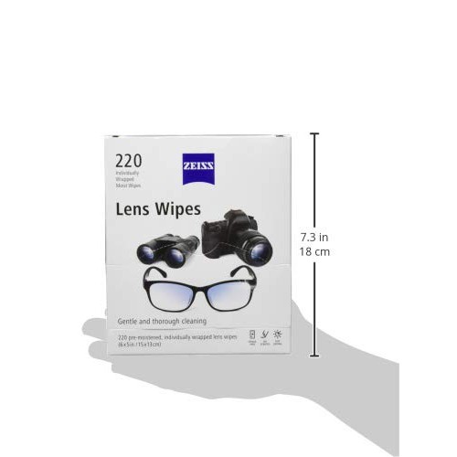 Zeiss Lens Wipes, White, 220 Count