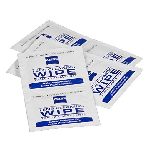 Zeiss Pre-Moistened Lens Cleaning Wipes, 6 x 5-Inches, 60 count