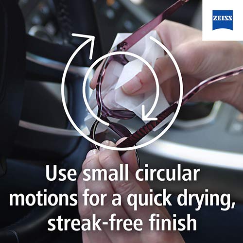 Zeiss Pre-Moistened Lens Cleaning Wipes, 6 x 5-Inches, 60 count