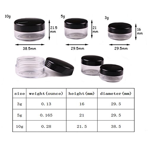 5 Gram Cosmetic Sample Containers with Lids 25pcs Empty Small Makeup Jars Pla...