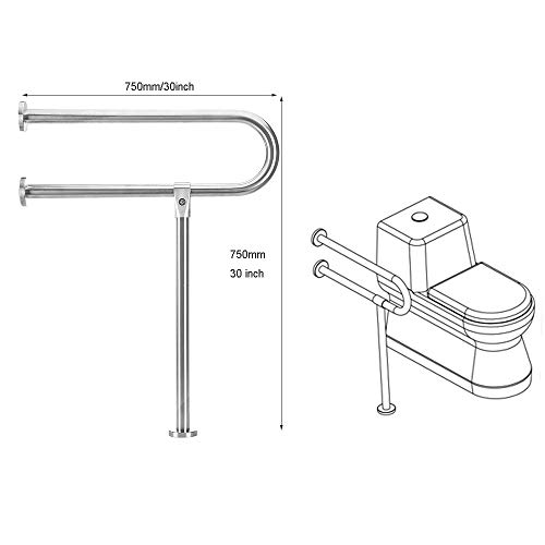 Handicap Grab Bars Rails 30-Inch Toilet Handrails Bathroom Safety Bar Hand Su...
