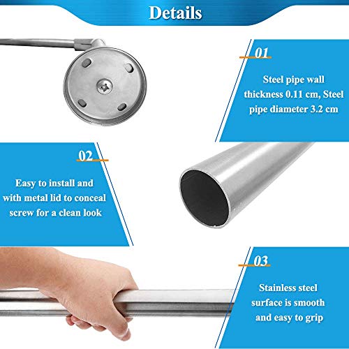 Handicap Rails Grab Bars Bathroom Toilet Rail Support for Elderly Bariatric D...