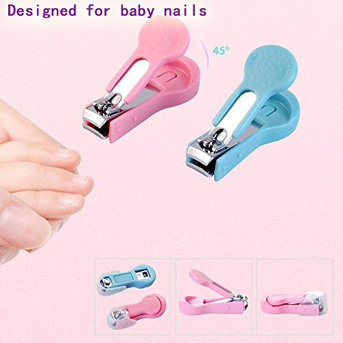 Baby Grooming Kit, 8 in 1 Baby Hair Brush/Nail Clipper/Nose Cleaner/Finger To...