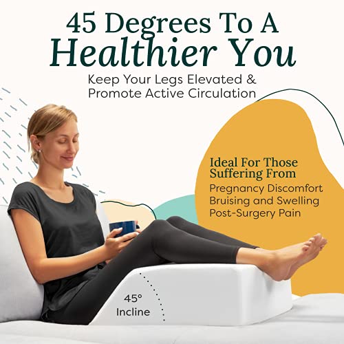 Zen Bamboo Wedge Pillows for Sleeping - Luxury Foam Leg Elevation Pillow for ...