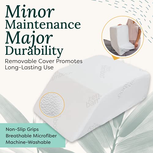 Zen Bamboo Wedge Pillows for Sleeping - Luxury Foam Leg Elevation Pillow for ...