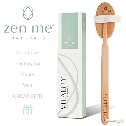 Zen Me Premium Dry Brushing Body Brush for Glowing Tighter Skin, Plastic-Free...