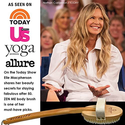 Zen Me Premium Dry Brushing Body Brush for Glowing Tighter Skin, Plastic-Free...