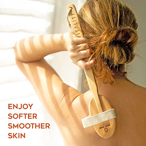 Zen Me Premium Dry Brushing Body Brush for Glowing Tighter Skin, Plastic-Free...