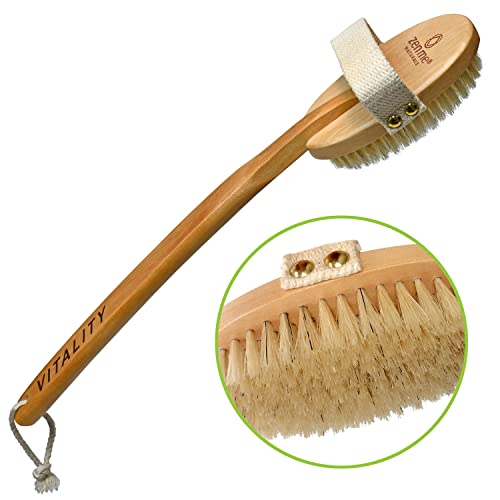 Zen Me Premium Dry Brushing Body Brush for Glowing Tighter Skin, Plastic-Free...