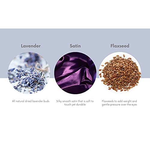 Zen Nation Yoga Eye Pillow- Lavender and Flaxseed- Includes Washable Cover - ...