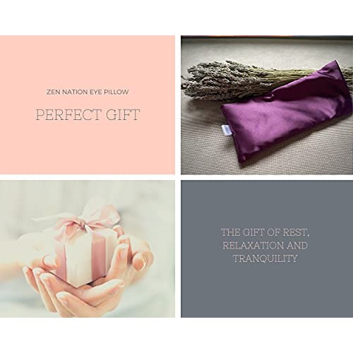 Zen Nation Yoga Eye Pillow- Lavender and Flaxseed- Includes Washable Cover - ...
