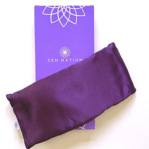 Zen Nation Yoga Eye Pillow- Lavender and Flaxseed- Includes Washable Cover - ...