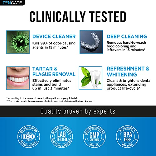 Retainer Cleaner - Denture Cleaning Tablets - Formulated in USA - Clean Mouth...