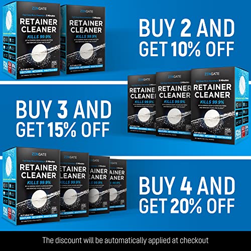 Retainer Cleaner - Denture Cleaning Tablets - Formulated in USA - Clean Mouth...