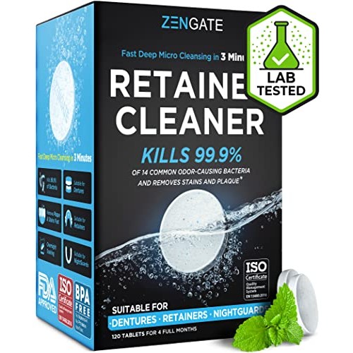 Retainer Cleaner - Denture Cleaning Tablets - Formulated in USA - Clean Mouth...