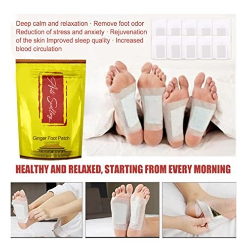 20PCS Anti Swelling Ginger Patch,Ginger Foot Pads for Foot Care, Relieve Stre...
