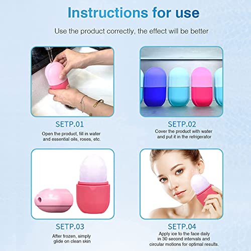 Ice Roller for Face,Reusable Ice Face Roller Skin Care Tools, Face Massage, S...