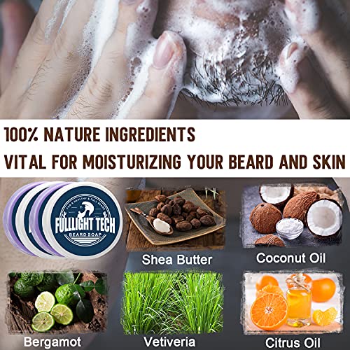 4 Packs Shaving Soap w/Shaving Bowl,Shaving Brush,Shaving Cream,Unqiue Men's ...