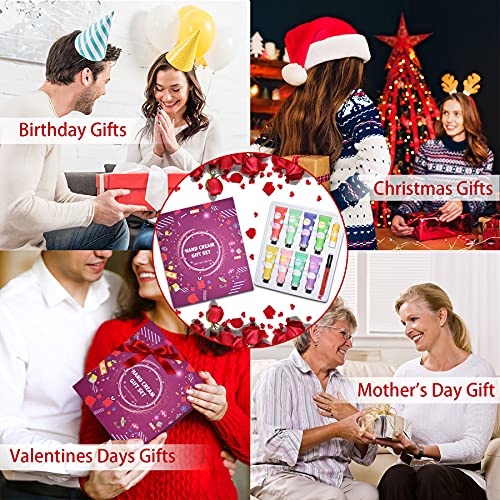 Lotion Sets for Women Gift W/Lip Gloss Lip Balm Travel Size Hand Cream Lipsti...