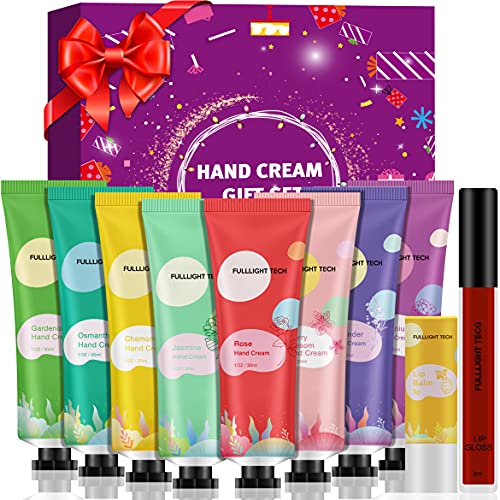 Lotion Sets for Women Gift W/Lip Gloss Lip Balm Travel Size Hand Cream Lipsti...