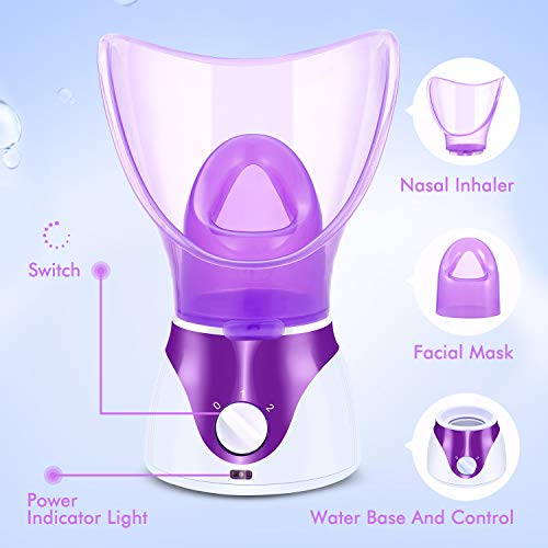 Zenpy Nano Ionic Facial Steamer Hot Mist Face Steamer Home Sauna SPA Face Hum...