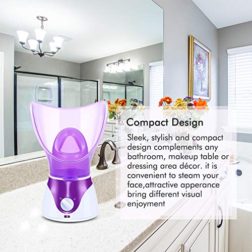 Zenpy Nano Ionic Facial Steamer Hot Mist Face Steamer Home Sauna SPA Face Hum...