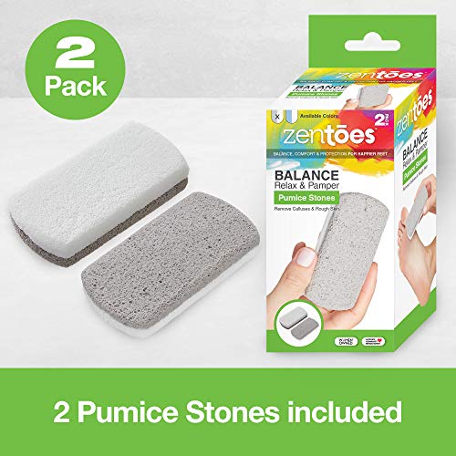 Pumice Stones Reversible Fine/Coarse, 2-Pack (Gray)