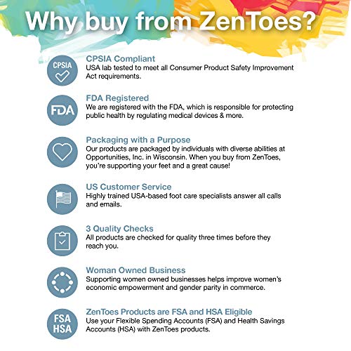 ZenToes 48 CT Bunion Cushions Waterproof and Odor Resistant Toe and Foot Prot...