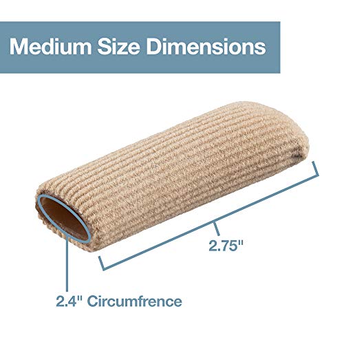 ZenToes 5 Pack Toe Caps Closed Toe Fabric Sleeve Protectors with Gel Lining, ...