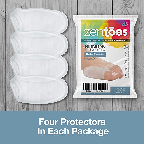 ZenToes Bunion Guards Gel Shields 4 Pack Cushions and Protects