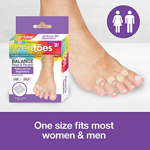 ZenToes Gel Toe Separators for Pedicure, Nail Polish, Toenail Trimming - Set ...