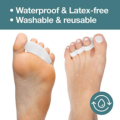 ZenToes Hammer Toe Straightener and Corrector 4 Pack Soft Gel Crests Splints ...