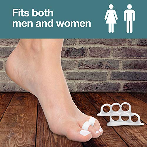 ZenToes Hammer Toe Straightener and Corrector 4 Pack Soft Gel Crests Splints ...