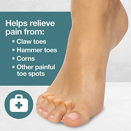 ZenToes Hammer Toe Straightener Crest with No Loop 4 Count Gel Spacer Splint ...