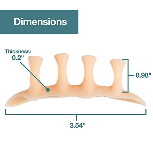 ZenToes Hammer Toe Straightener Crest with No Loop 4 Count Gel Spacer Splint ...