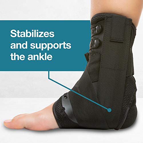 ZenToes Lace Up Ankle Brace for Women and Men, Adjustable Compression Straps,...