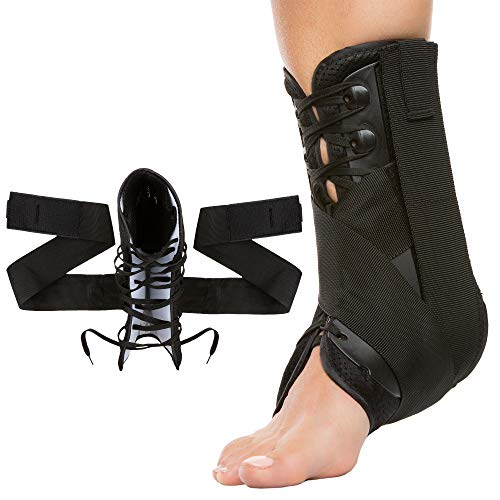 ZenToes Lace Up Ankle Brace for Women and Men, Adjustable Compression Straps,...