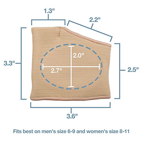 ZenToes Metatarsal Pads for Women and Men - 4 Pack Ball of Foot Cushions (Beige)