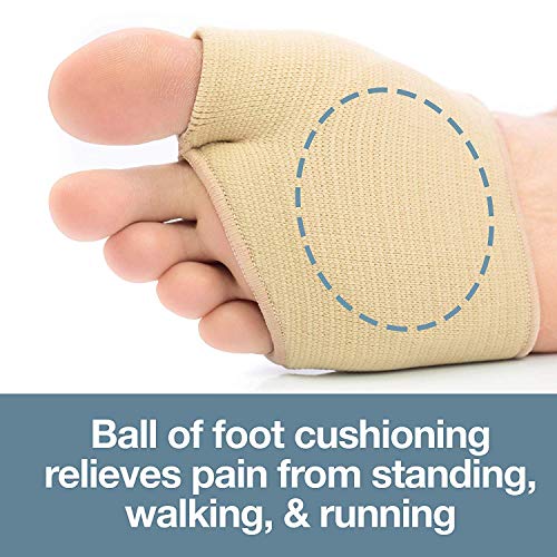 ZenToes Metatarsal Pads for Women and Men - 4 Pack Ball of Foot Cushions (Beige)