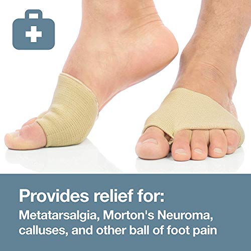 ZenToes Metatarsal Pads for Women and Men - 4 Pack Ball of Foot Cushions (Beige)