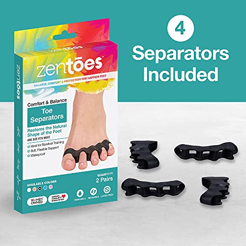 ZenToes Silicone Toe Spacers for Correct Toe Alignment, Bunion and Hammertoe ...