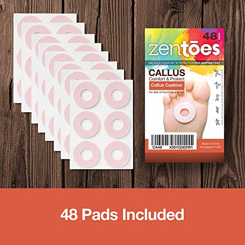 ZenToes Soft Foam Callus Cushions Round Waterproof Pads Toe and Foot Protecto...