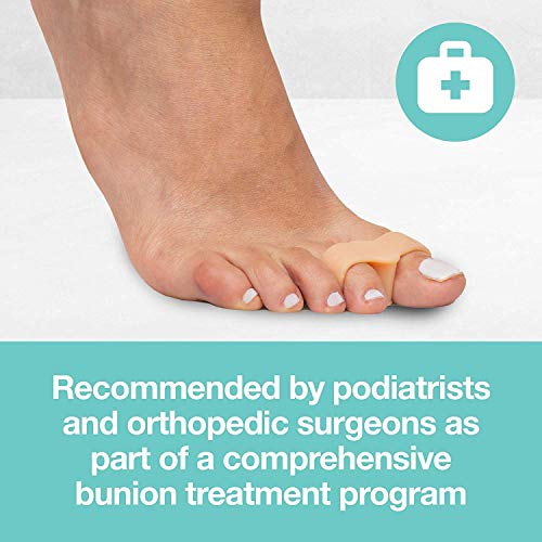 ZenToes Toe Separators with 2 Loops - Soft Gel Bunion Correctors 4 Pack (Beige)…