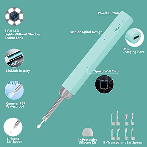 Ear Wax Removal, Ear Cleaner, Earwax Remover Tool with 1080P FHD, Wireless En...