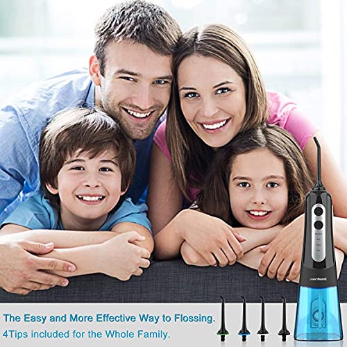 Water Flosser Cordless Teeth Cleaner, Dental Oral Irrigator with DIY Mode, Re...