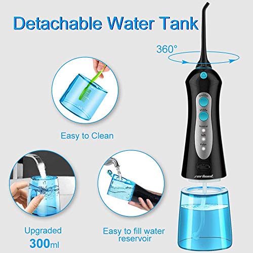 Water Flosser Cordless Teeth Cleaner, Professional Wate Flosser Oral Care for...