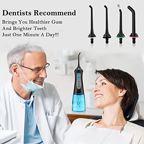 Water Flosser Cordless Teeth Cleaner, Professional Wate Flosser Oral Care for...