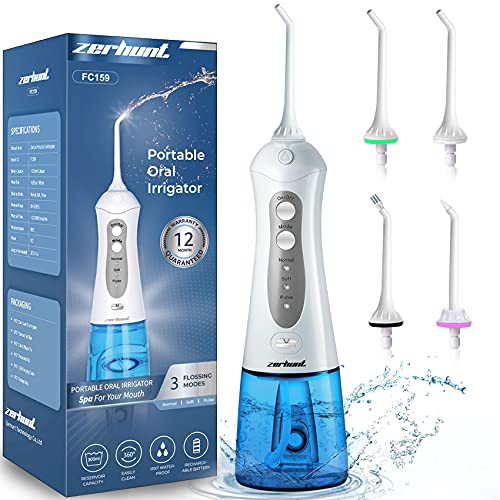 Water Flosser Cordless Teeth Cleaner, Professional Wate Flosser Oral Care for...
