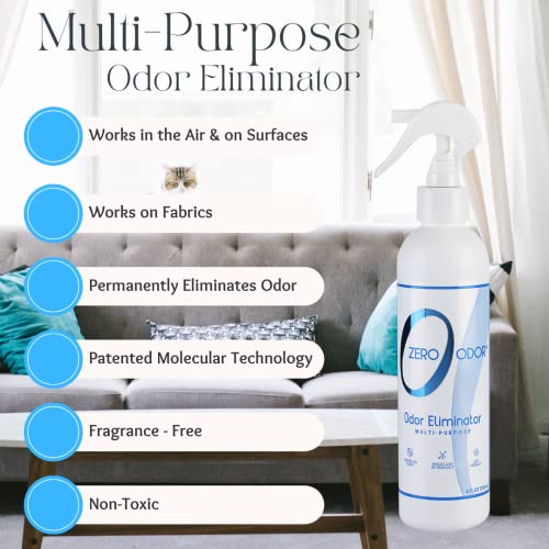 Zero Odor Multi-Purpose Household Odor Eliminator, Trigger Spray, 8 ounces